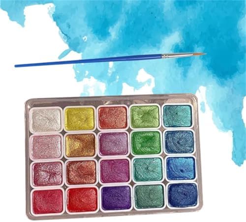 Forestry Shifting Watercolor Painting Set,Forestry - Color Shifting Watercolor Paint Set,20 Colors Watercolor Painting Set,Shimmer Metallic Colourful Paints Set,Metallic Watercolor Paint Set (Type A) von Eeiiey