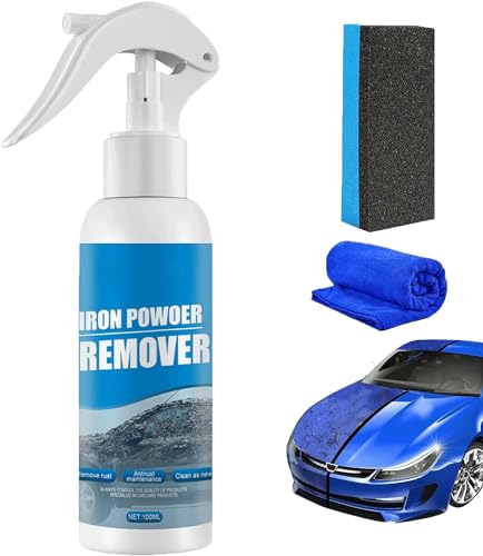 Iron Powder Remover - 2024 New Car Rust Removal Spray,Rustout Instant Remover Spray,Rust Inhibitor Derusting Spray,Car Rust Remover Spray,Metal Surface Chrome Paint Car Cleaning (1 Pcs) von Eeiiey
