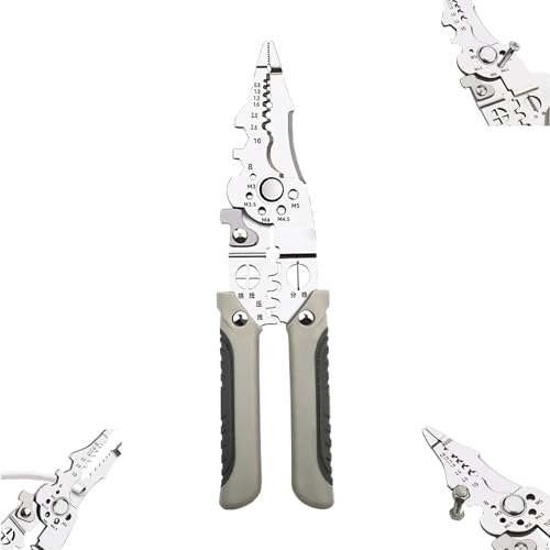 Multifunctional Wire Stripper Crimper Cable Cutter Pliers,2024 New Upgrade Multi-Purpose Professional Electrical Wire Stripping Tool,Quick Strip Wire Stripper Tools Wire Stripper (2) von Eeiiey