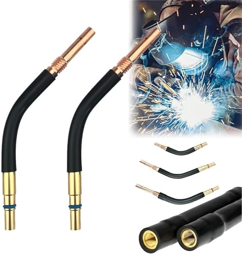 Welding Gun Bending Pipe Bending Rod,New Welding Accessories,Welding Gun Pipe Bending Adapter,Welding Gun Accessories Elbow,Brass Welding & Soldering,Universal Welding Torch Bent Pipe (200A, 2 Pcs) von Eeiiey