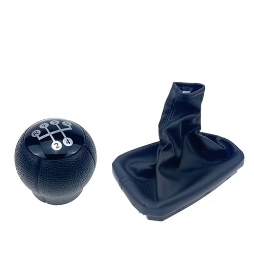 Eejghfwq Schaltknauf Für OPEL Für CORSA C (01-06) Für TIGRA B (04-12) Für COMBO C (01-11) 5-Gang-Schaltgetriebe Schaltknauf Ledermanschette Boot Cover Schaltknaufkopf(With Circle 2Pcs) von Eejghfwq