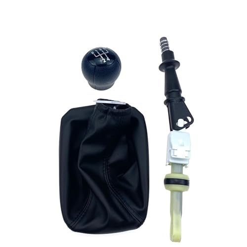 Eejghfwq Schaltknauf Für Opel Für CORSA C Custom Automatic Car 5-Gang-Leder-Schaltgetriebe-Schaltknauf-Stick-Staubschutz Mit Kofferraumabdeckungshebel Schaltknaufkopf(Without Circle 1 Set) von Eejghfwq