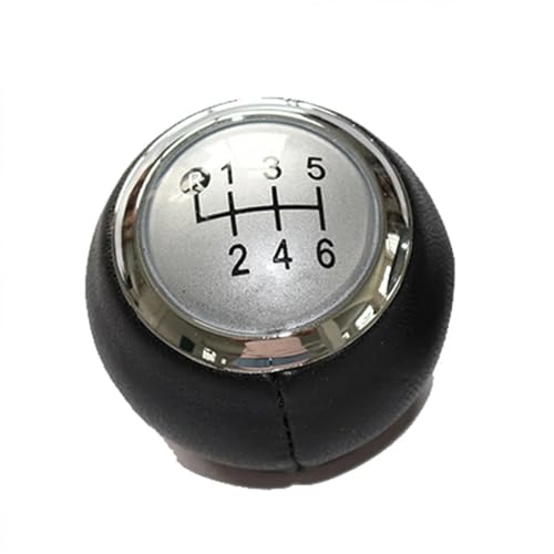 Eejghfwq Schaltknauf Für Toyota IQ AJ10 2009-2015 Auto Schaltknauf Hebel Ändern Getriebe Shifter Manuelle Selector Übertragung Griff Schaltknaufkopf(6 speed silver) von Eejghfwq