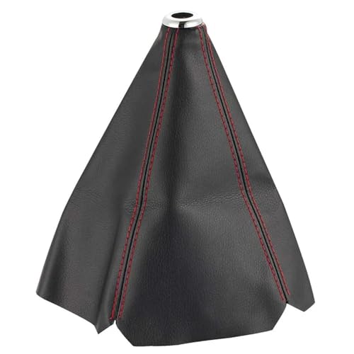 Eejghfwq Schaltknauf Mehrere Stile 16mm Universal PU Leder Auto Gangschaltung Halsbänder Manuelle Stick Schaltknauf Boot Abdeckung Gamasche Zubehör Schaltknaufkopf(Red stitching) von Eejghfwq