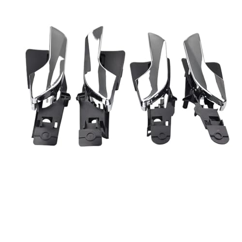 Eejghfwq Türgriff Innentür Auto Für Alfa Für Romeo Für Giulietta 2012-2018 4-teiliger Innentürgriff Innentürgriffe Innenknopf Auto-Innentürgriff(Bright Silver) von Eejghfwq