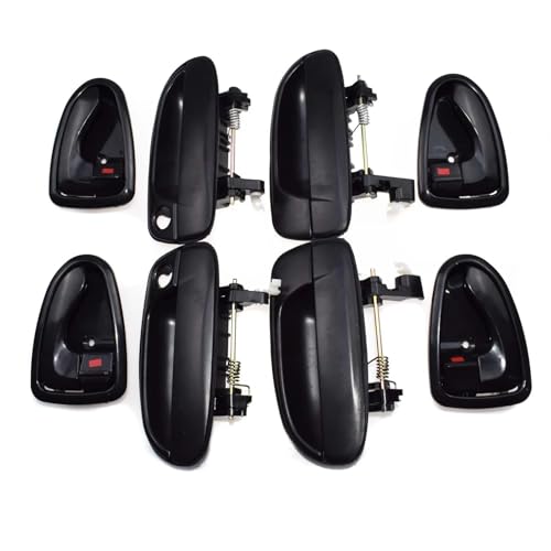 Eejghfwq Türgriff Innentür Auto Für Hyundai Für ACCENT 2000-2006 Schwarz Außen Schwarz Chrom Innen Türgriff 8265025000 Auto-Innentürgriff(Black Inside) von Eejghfwq