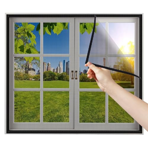 DIY Insektenschutz fenster zum Klemmen 105x130cm Schwarz Fliegengitter mit Rahmen Fenster Fliegengitter Rollo Fliegengitter für Kellerfenster DIY Insektenschutz fenster zum Klemmen 105x130cm Schwarz Fliegengitter mit Rahmen Fenster Fliegengitter Rollo Fliegengitter für Kellerfenster von Eejovative