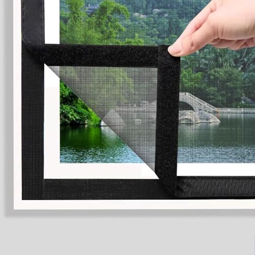Fliegengitter Netz füR TerrassentüRen 75x190cm Schwarz Fliegengitter Fenster zum Schieben Fliegengitter Dachfenster Fliegengitternetze für Fenster von Eejovative