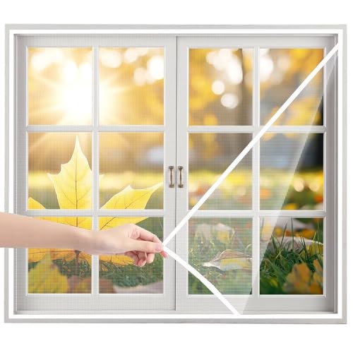 Fliegenschutzgitter für Fenster Dachfenster 90x170cm Weiß Moskitonetze für Fenster Fenster Fliegengitter mit Rahmen Mückenschutz Fenster Fliegenschutzgitter für Fenster Dachfenster 90x170cm Weiß Moskitonetze für Fenster Fenster Fliegengitter mit Rahmen Mückenschutz Fenster von Eejovative