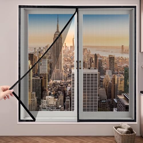 Moskitonetz für Fenster 60x190cm Schwarz Magnetische FliegengitterFenster Magnet Fliegengitter Insektenschutz selbstversiegelnde NetzgitterFenster mit Magneten Moskitonetz für Fenster 60x190cm Schwarz Magnetische FliegengitterFenster Magnet Fliegengitter Insektenschutz selbstversiegelnde NetzgitterFenster mit Magneten von Eejovative