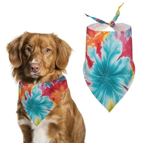 Batik-Hundehalstuch, verstellbar, für Partys, Haustier-Dekorationen, niedlicher Dreieckstuch für kleine, mittelgroße Welpen, Katzen, Kostüm-Zubehör Batik-Hundehalstuch, verstellbar, für Partys, Haustier-Dekorationen, niedlicher Dreieckstuch für kleine, mittelgroße Welpen, Katzen, Kostüm-Zubehör von Eekstdbn