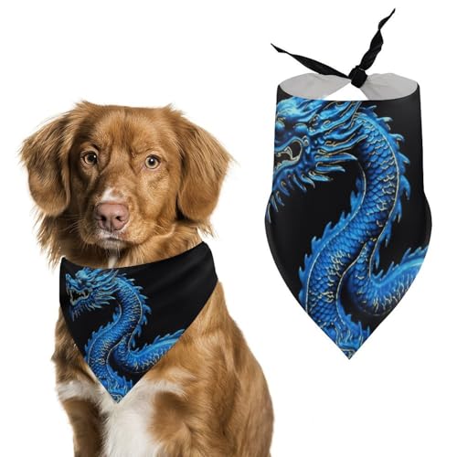 Halstücher für Hunde, Motiv: chinesischer Drache, verstellbar, für Partys, Haustiere, niedlicher Hund, Dreieckstuch für kleine, mittelgroße Welpen, Katzen, Kostüm-Zubehör Halstücher für Hunde, Motiv: chinesischer Drache, verstellbar, für Partys, Haustiere, niedlicher Hund, Dreieckstuch für kleine, mittelgroße Welpen, Katzen, Kostüm-Zubehör von Eekstdbn