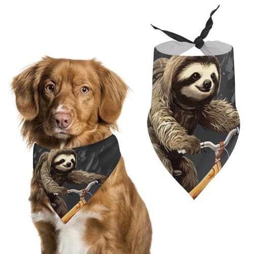 Halstücher für Hunde mit Faultier-Motiv, verstellbar, für Partys, Haustier-Dekorationen, niedlicher Hund, Dreieckstuch für kleine, mittelgroße Welpen, Katzen, Kostüm-Zubehör Halstücher für Hunde mit Faultier-Motiv, verstellbar, für Partys, Haustier-Dekorationen, niedlicher Hund, Dreieckstuch für kleine, mittelgroße Welpen, Katzen, Kostüm-Zubehör von Eekstdbn