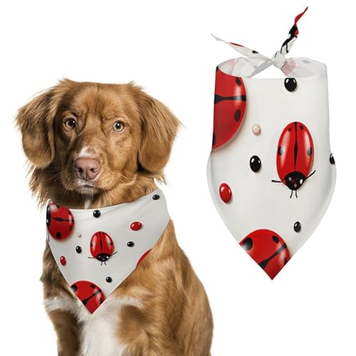 Halstücher für Hunde mit Marienkäfermotiv, verstellbar, für Partys, Haustier-Dekorationen, niedliches Dreieckstuch für kleine, mittelgroße Welpen, Katzen, Kostümzubehör Halstücher für Hunde mit Marienkäfermotiv, verstellbar, für Partys, Haustier-Dekorationen, niedliches Dreieckstuch für kleine, mittelgroße Welpen, Katzen, Kostümzubehör von Eekstdbn