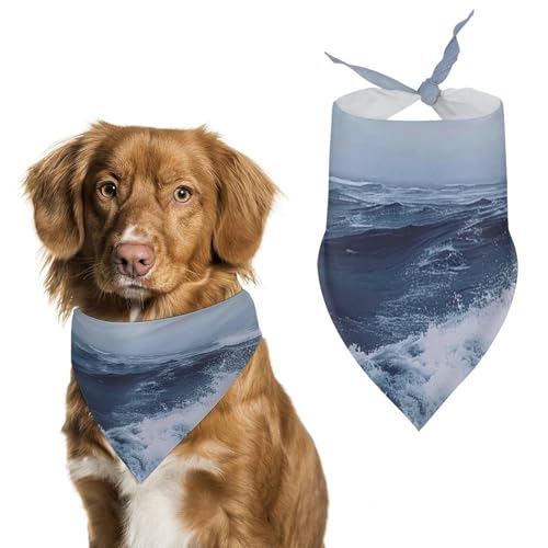 Hundehalstücher im Tiefseeblau, verstellbar, für Partys, Haustierdekorationen, niedlicher Dreieckstuch für kleine, mittelgroße Welpen, Katzen, Kostüm-Zubehör Hundehalstücher im Tiefseeblau, verstellbar, für Partys, Haustierdekorationen, niedlicher Dreieckstuch für kleine, mittelgroße Welpen, Katzen, Kostüm-Zubehör von Eekstdbn