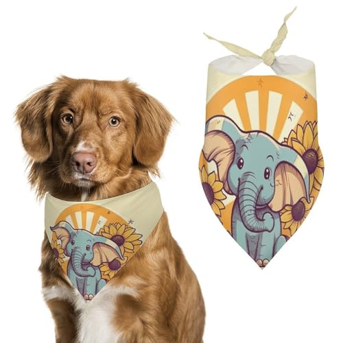 Hundehalstücher mit Elefantenmotiv, verstellbar, für Partys, Haustier-Dekorationen, niedlicher Dreieckstuch für kleine, mittelgroße Welpen, Katzen, Kostüm-Zubehör Hundehalstücher mit Elefantenmotiv, verstellbar, für Partys, Haustier-Dekorationen, niedlicher Dreieckstuch für kleine, mittelgroße Welpen, Katzen, Kostüm-Zubehör von Eekstdbn