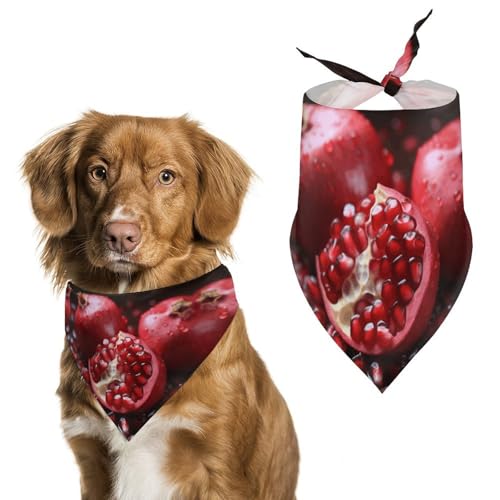 Hundehalstücher mit Granatapfel-Motiv, verstellbar, für Partys, Haustierdekorationen, niedliches Dreieckstuch für kleine, mittelgroße Welpen, Katzen, Kostüm-Zubehör Hundehalstücher mit Granatapfel-Motiv, verstellbar, für Partys, Haustierdekorationen, niedliches Dreieckstuch für kleine, mittelgroße Welpen, Katzen, Kostüm-Zubehör von Eekstdbn
