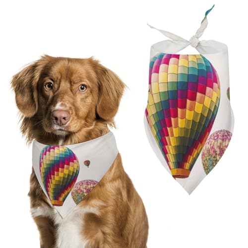 Hundehalstücher mit Heißluftballon-Motiv, verstellbar, für Partys, Haustierdekorationen, niedliches Hunde-Dreieckstuch für kleine, mittelgroße Welpen, Katzen, Kostüm-Zubehör Hundehalstücher mit Heißluftballon-Motiv, verstellbar, für Partys, Haustierdekorationen, niedliches Hunde-Dreieckstuch für kleine, mittelgroße Welpen, Katzen, Kostüm-Zubehör von Eekstdbn