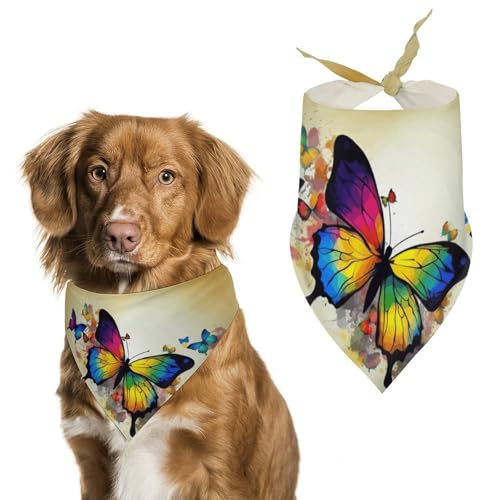 Hundehalstücher mit Schmetterlings-Motiv, verstellbar, für Partys, Haustier-Dekorationen, niedliches Dreieckstuch für kleine, mittelgroße Welpen, Katzen, Kostüm-Zubehör Hundehalstücher mit Schmetterlings-Motiv, verstellbar, für Partys, Haustier-Dekorationen, niedliches Dreieckstuch für kleine, mittelgroße Welpen, Katzen, Kostüm-Zubehör von Eekstdbn