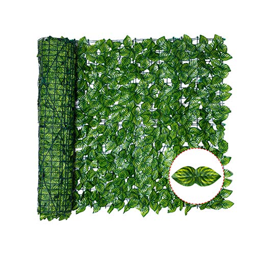 Eeneme 1 Rolle Künstliche Hecke,Künstliche Sichtschutz Zaun, Efeu Sichtschutz, Grün Kunststoff Hedge Panels Auf Rolle, Faux Privatsphäre Zaun, Garten Zaun Schutz Bildschirme(0.5 * 1Meter) von Eeneme