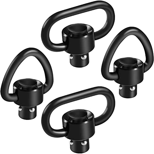 Eeneme 4 Pack QD Sling Swivels 1,25 "Schwerlast Schnellkupplung Trennen Truppe Taster Taste Sling Mount Adaptume herkömmliche Schlinge Swivel Mount Set Outdoor Klettergurt von Eeneme