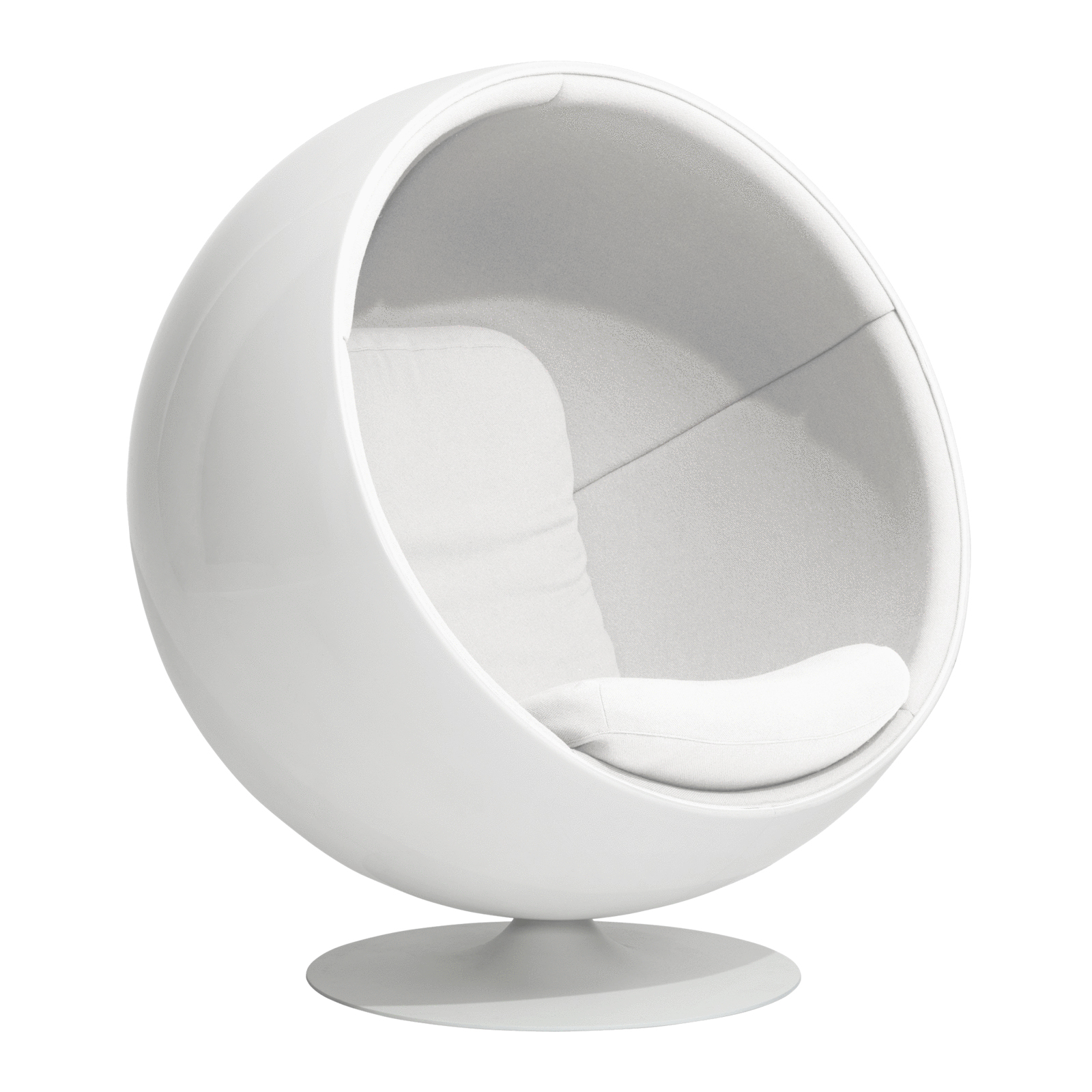 Eero Aarnio Originals - Ball Chair - weiß/Stoff EA2021 White 01/BxHxT 110x120x97cm/Gestell weiß mit Gelcoat-Finish von Eero Aarnio Originals