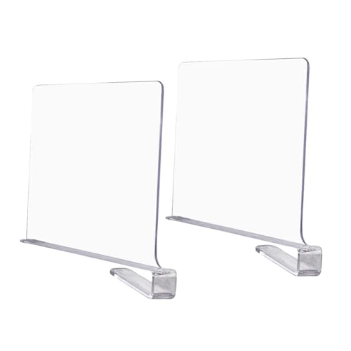 Eeuye Transparente Regalteiler Zur Schrankorganisation - Kleiderschrank-Organizer, Schrank- und Bücherregal-Trennwände, 2 Stück von Eeuye