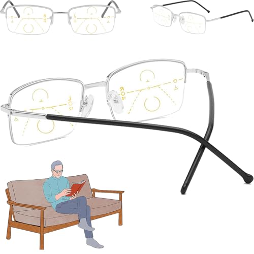 Eevhrqw Selbst Einstellbare Brille,multifokale Lesebrille,Brille Für Nah Und Fern,sherum intellireaders,autozoom-Lesebrille,Progressive Lesebrille,Titan-gleitsichtbrille Für Fern- Und Nahbereich von Eevhrqw