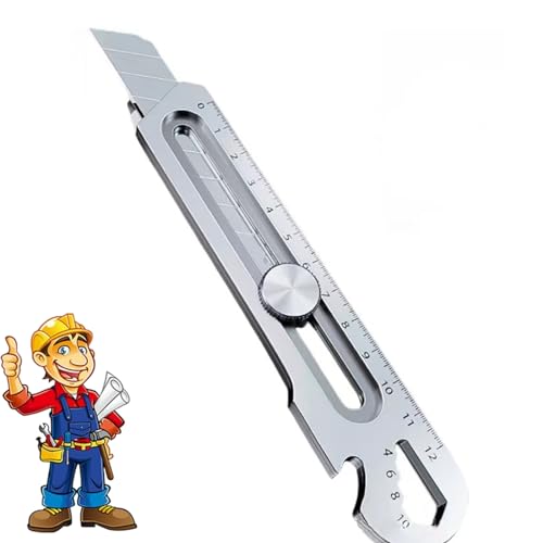 Eevhrqw Sternstimme Cuttermesser,10-in-1-mehrzweck-gebrauchsmesser,mehrzweck Gebrauchsmesser，mehrzweck Cuttermesser,Edelstahl Universalmesser Mehrzweck Teppichmesser Druckguss Cutter Messer von Eevhrqw