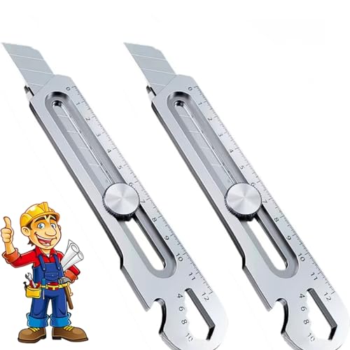 Eevhrqw Sternstimme Cuttermesser,10-in-1-mehrzweck-gebrauchsmesser,mehrzweck Gebrauchsmesser，mehrzweck Cuttermesser,Edelstahl Universalmesser Mehrzweck Teppichmesser Druckguss Cutter Messer von Eevhrqw