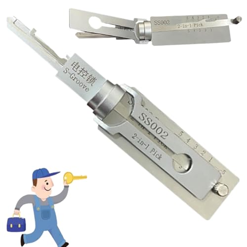 Eevhrqw schlüsseldecoder,Master Key decoder,schlossknacker Werkzeug,schlüsseldecoder aus Edelstahl,schlüssel decoder,sc1 Edelstahl schlüssel decoder,Stainless Steel Master Key decoder,türfallennadel von Eevhrqw