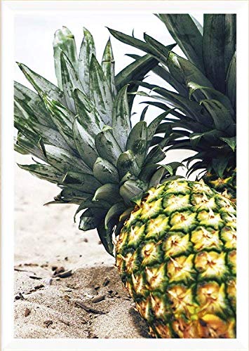 Eeypy Ananas Wandkunst Poster Dekoration Tropische Sommer Obst Strand Metall Blechschild Metallschild Blechschild Metall Eisen Poster von Eeypy