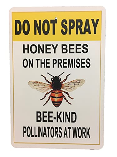 Eeypy Bee-Kind Do Not Spray Honey Bees on The Premises Schild für Bienen Honigbiene Imker Geschenk Bestäuber Honigbiene Blechschilder für Männerhöhle 20,3 x 30,5 cm Eeypy Bee-Kind Do Not Spray Honey Bees on The Premises Schild für Bienen Honigbiene Imker Geschenk Bestäuber Honigbiene Blechschilder für Männerhöhle 20,3 x 30,5 cm von Eeypy