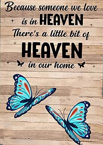 Eeypy Blechschild Der Schmetterling im Paradies Die Blume Home Deko im Hof Das Geschenk für das neue Haus Vintage Blechschild Blechschild Blechschild Retro Nostalgie Stil von Eeypy