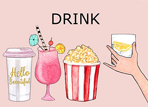 Eeypy Blechschild mit Aufschrift "Drink Tin Signs Food", Metall, Poster, Wandschild von Eeypy