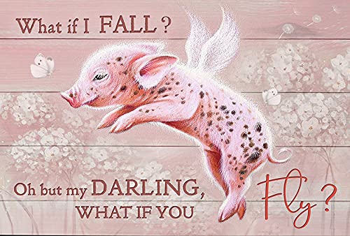 Eeypy Flying Pink Pig Pusteblume - What if I Fall Oh but My Darling What if You Fly Home Living Wanddekoration Retro-Blechschild Metallplatte Eeypy Flying Pink Pig Pusteblume - What if I Fall Oh but My Darling What if You Fly Home Living Wanddekoration Retro-Blechschild Metallplatte von Eeypy