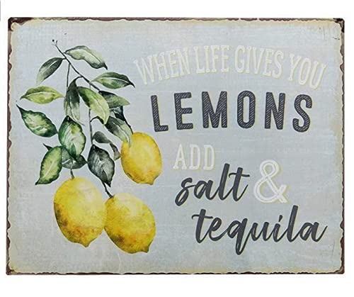 Eeypy Funny Fruit Lemon Retro Vintage Tin Home Decoration 8x12 Wall Decoration.Retro Vintage Metal Retro Tin Sign Iron Poster von Eeypy