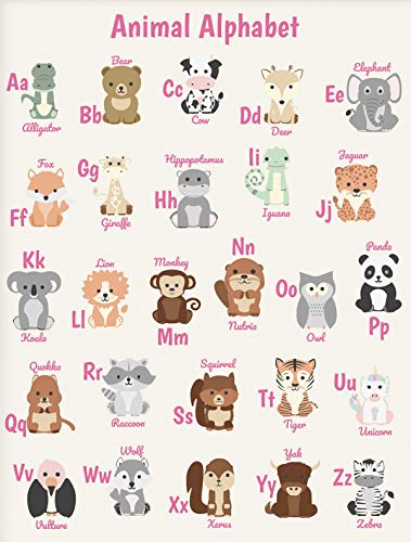 Eeypy Kinderzimmer Tiere Alphabet Wandkunst Kinderzimmer Dekor Metall Blechschild Poster Wandschild Metallschild Kunst Blechschild von Eeypy