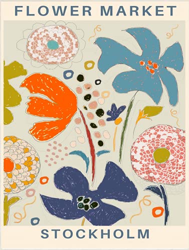 Eeypy Metall Blechschild Wandsticker Ausstellung Poster Blumenmarkt Poster Wandkunst Retro Blechschild Blechschild von Eeypy