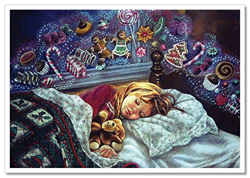 Eeypy Metall-Blechschild mit Aufschrift "Pretty Girl Sweet Dreams Sleeps Teddybär", Poster, Wandschild von Eeypy