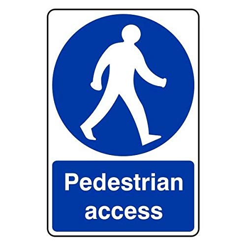Eeypy Metall-Blechschilder mit Aufschrift "Pedestrian Access Route", 20,3 x 30,5 cm von Eeypy