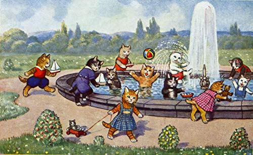Eeypy Metallschild "Cats Humanis¨¦s Humanized Cats Colonie Summer Camp", Metall-Blechschild, Poster, Wandschild von Eeypy
