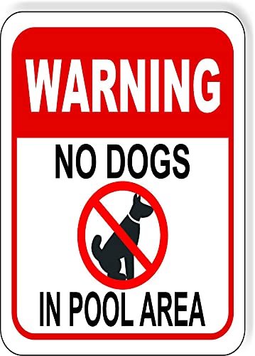 Eeypy Metallschild mit Aufschrift "Warning No Dogs in Pool Area", Rot gekreuzt, 20,3 x 30,5 cm Eeypy Metallschild mit Aufschrift "Warning No Dogs in Pool Area", Rot gekreuzt, 20,3 x 30,5 cm von Eeypy