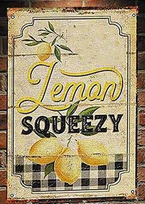 Eeypy Old Fashioned Retro Easy Lemon Dekoration 20,3 x 30,5 cm Retro Vintage Metall Retro Blechschild Eisen Poster von Eeypy