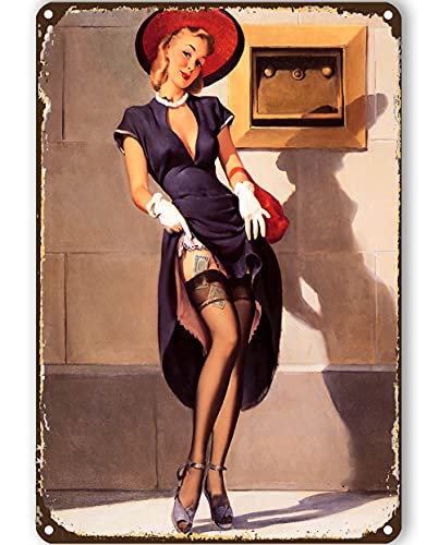 Eeypy Pinup Decor for Home Pin-Up Metallschild Kakaobar-Schild Blech-Bar-Schilder Pin Up Girls Blechschild 40,6 x 30,5 cm von Eeypy