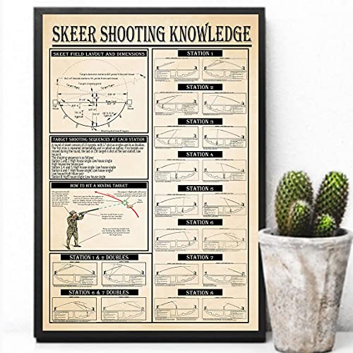 Eeypy Retro Vintage Skeet Shooting Wnowledge Vintage Decor Metall-Blechschild Vintage Metallschilder Blechschilder Wand für Garage Man Cave Cafe Bar Pub Club Heimdekoration 20,3 x 30,5 cm von Eeypy