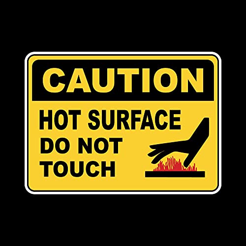 Eeypy Warnschild "Caution Hot Surface Do Not Touch" Blechschilder für Männerhöhle, 20,3 x 30,5 cm von Eeypy