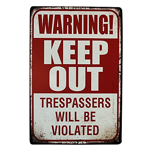 Eeypy Warnschild "Keep Out Trespassers Will Be Violated Caution Safety Iron Poster", 20,3 x 30,5 cm Eeypy Warnschild "Keep Out Trespassers Will Be Violated Caution Safety Iron Poster", 20,3 x 30,5 cm von Eeypy