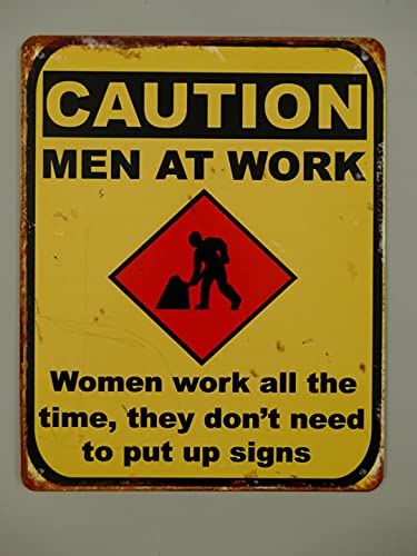 Eeypy Warnschild Wand-Blechschild Wandschild Iron Caution Men at Work Blechschild Lustig 20,3 x 30,5 cm von Eeypy