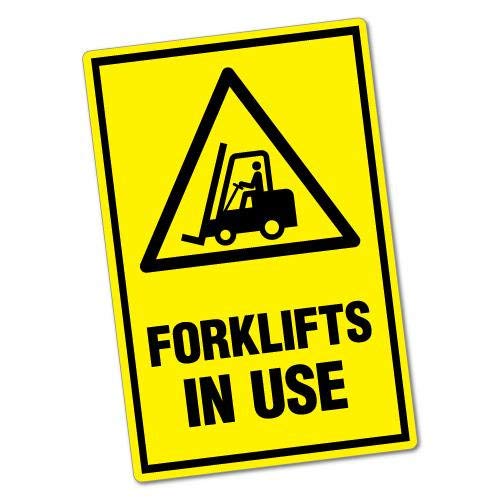 Eeypy Warnschild Warnschild mit Aufschrift "Warning Forklifts in Use", Warnschild für Garage, 20,3 x 30,5 cm von Eeypy